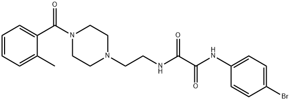 N~1~-(4-bromophenyl)-N~2~-{2-[4-(2-methylbenzoyl)-1-piperazinyl]ethyl}ethanediamide 구조식 이미지