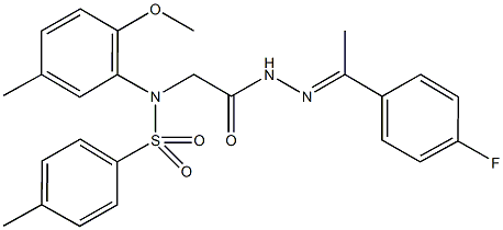 N-(2-{2-[1-(4-fluorophenyl)ethylidene]hydrazino}-2-oxoethyl)-N-(2-methoxy-5-methylphenyl)-4-methylbenzenesulfonamide Structure