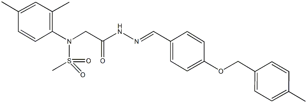 N-(2,4-dimethylphenyl)-N-[2-(2-{4-[(4-methylbenzyl)oxy]benzylidene}hydrazino)-2-oxoethyl]methanesulfonamide 구조식 이미지