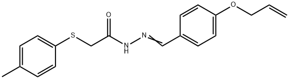 N'-[4-(allyloxy)benzylidene]-2-[(4-methylphenyl)sulfanyl]acetohydrazide 구조식 이미지