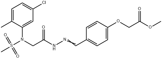methyl [4-(2-{[5-chloro-2-methyl(methylsulfonyl)anilino]acetyl}carbohydrazonoyl)phenoxy]acetate Structure