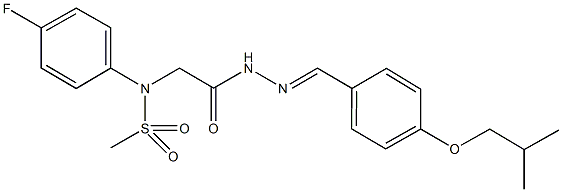 N-(4-fluorophenyl)-N-{2-[2-(4-isobutoxybenzylidene)hydrazino]-2-oxoethyl}methanesulfonamide 구조식 이미지