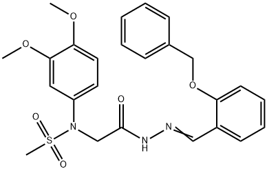 N-(2-{2-[2-(benzyloxy)benzylidene]hydrazino}-2-oxoethyl)-N-(3,4-dimethoxyphenyl)methanesulfonamide Structure