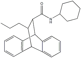 N-cyclohexyl-16-propyltetracyclo[6.6.2.0~2,7~.0~9,14~]hexadeca-2,4,6,9,11,13-hexaene-15-carboxamide Structure