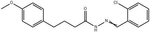 N'-(2-chlorobenzylidene)-4-(4-methoxyphenyl)butanohydrazide 구조식 이미지