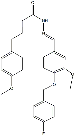 N'-{4-[(4-fluorobenzyl)oxy]-3-methoxybenzylidene}-4-(4-methoxyphenyl)butanohydrazide Structure