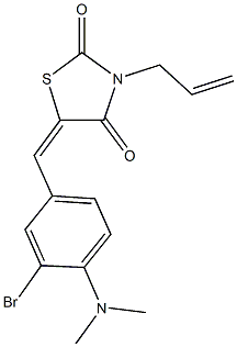 3-allyl-5-[3-bromo-4-(dimethylamino)benzylidene]-1,3-thiazolidine-2,4-dione 구조식 이미지