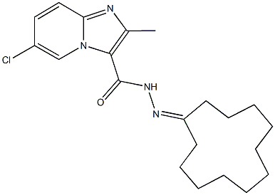 6-chloro-N'-cyclododecylidene-2-methylimidazo[1,2-a]pyridine-3-carbohydrazide Structure