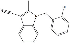 1-(2-chlorobenzyl)-2-methyl-1H-indole-3-carbonitrile Structure