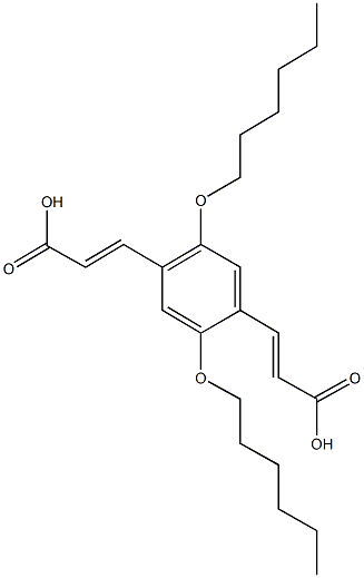 3-[4-(2-carboxyvinyl)-2,5-bis(hexyloxy)phenyl]acrylic acid 구조식 이미지
