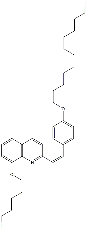 2-{2-[4-(dodecyloxy)phenyl]vinyl}-8-(hexyloxy)quinoline 구조식 이미지