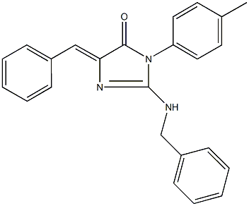 2-(benzylamino)-5-benzylidene-3-(4-methylphenyl)-3,5-dihydro-4H-imidazol-4-one 구조식 이미지