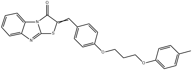 2-{4-[3-(4-methylphenoxy)propoxy]benzylidene}[1,3]thiazolo[3,2-a]benzimidazol-3(2H)-one Structure