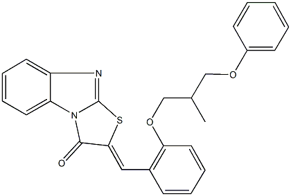 2-[2-(2-methyl-3-phenoxypropoxy)benzylidene][1,3]thiazolo[3,2-a]benzimidazol-3(2H)-one Structure