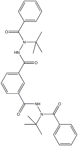 N'-{3-[(2-benzoyl-2-tert-butylhydrazino)carbonyl]benzoyl}-N-(tert-butyl)benzohydrazide 구조식 이미지