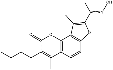 3-butyl-8-(N-hydroxyethanimidoyl)-4,9-dimethyl-2H-furo[2,3-h]chromen-2-one Structure