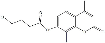 4,8-dimethyl-2-oxo-2H-chromen-7-yl 4-chlorobutanoate Structure