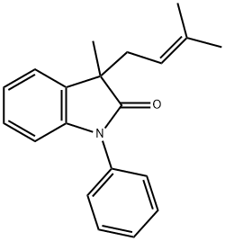 3-methyl-3-(3-methyl-2-butenyl)-1-phenyl-1,3-dihydro-2H-indol-2-one 구조식 이미지