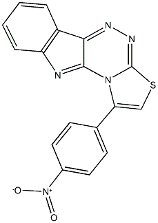 1-{4-nitrophenyl}[1,3]thiazolo[2',3':3,4][1,2,4]triazino[5,6-b]indole 구조식 이미지
