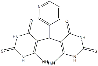 6-amino-5-[(6-amino-4-oxo-2-thioxo-1,2,3,4-tetrahydropyrimidin-5-yl)(pyridin-3-yl)methyl]-2-thioxo-2,3-dihydropyrimidin-4(1H)-one 구조식 이미지