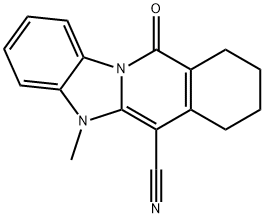 5-methyl-11-oxo-5,7,8,9,10,11-hexahydrobenzimidazo[1,2-b]isoquinoline-6-carbonitrile Structure