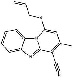 1-(allylthio)-3-methylpyrido[1,2-a]benzimidazole-4-carbonitrile 구조식 이미지