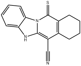 11-thioxo-5,7,8,9,10,11-hexahydrobenzimidazo[1,2-b]isoquinoline-6-carbonitrile 구조식 이미지