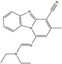 N'-(4-cyano-3-methylpyrido[1,2-a]benzimidazol-1-yl)-N,N-diethylimidoformamide 구조식 이미지