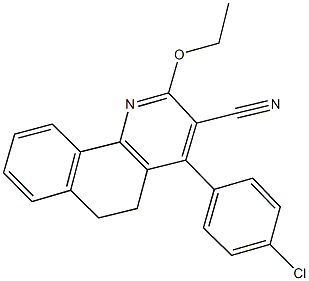 4-(4-chlorophenyl)-2-ethoxy-5,6-dihydrobenzo[h]quinoline-3-carbonitrile Structure