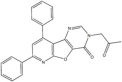 3-(2-oxopropyl)-7,9-diphenylpyrido[3',2':4,5]furo[3,2-d]pyrimidin-4(3H)-one 구조식 이미지