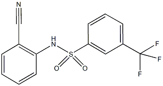 N-(2-cyanophenyl)-3-(trifluoromethyl)benzenesulfonamide 구조식 이미지