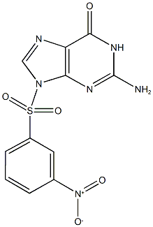 2-amino-9-({3-nitrophenyl}sulfonyl)-1,9-dihydro-6H-purin-6-one Structure