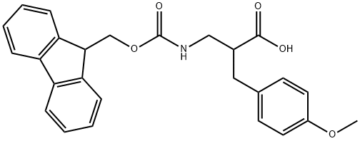 N-[(9H-fluoren-9-ylmethoxy)carbonyl]-2-(4-methoxybenzyl)-beta-alanine 구조식 이미지