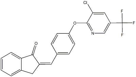 2-(4-{[3-chloro-5-(trifluoromethyl)-2-pyridinyl]oxy}benzylidene)-1-indanone Structure