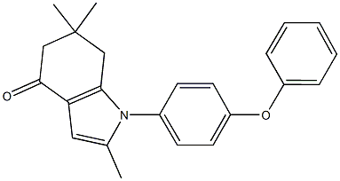 2,6,6-trimethyl-1-(4-phenoxyphenyl)-1,5,6,7-tetrahydro-4H-indol-4-one 구조식 이미지