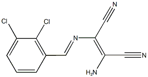 2-amino-3-[(2,3-dichlorobenzylidene)amino]-2-butenedinitrile 구조식 이미지