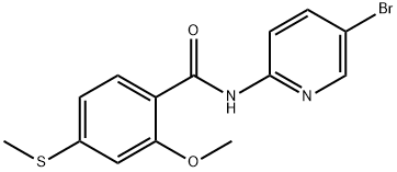 N-(5-bromo-2-pyridinyl)-2-methoxy-4-(methylsulfanyl)benzamide Structure