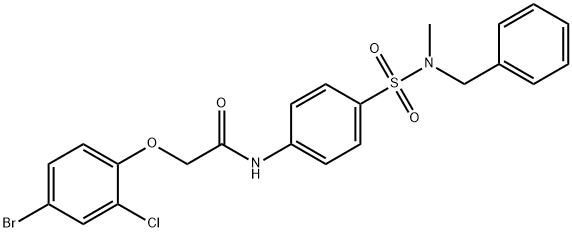 N-(4-{[benzyl(methyl)amino]sulfonyl}phenyl)-2-(4-bromo-2-chlorophenoxy)acetamide Structure