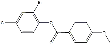 2-bromo-4-chlorophenyl 4-methoxybenzoate Structure