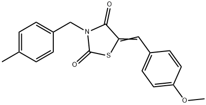 5-(4-methoxybenzylidene)-3-(4-methylbenzyl)-1,3-thiazolidine-2,4-dione 구조식 이미지