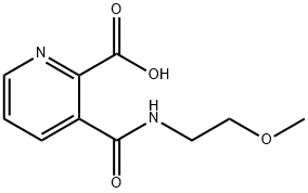 3-{[(2-methoxyethyl)amino]carbonyl}-2-pyridinecarboxylic acid 구조식 이미지