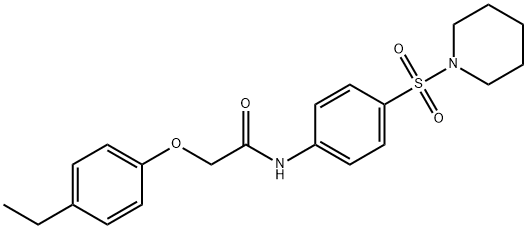 2-(4-ethylphenoxy)-N-[4-(1-piperidinylsulfonyl)phenyl]acetamide Structure