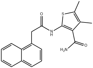 4,5-dimethyl-2-[(1-naphthylacetyl)amino]-3-thiophenecarboxamide Structure