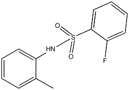 2-fluoro-N-(2-methylphenyl)benzenesulfonamide 구조식 이미지