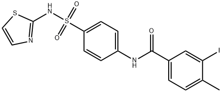 3-iodo-4-methyl-N-{4-[(1,3-thiazol-2-ylamino)sulfonyl]phenyl}benzamide Structure