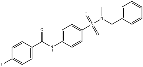 N-(4-{[benzyl(methyl)amino]sulfonyl}phenyl)-4-fluorobenzamide 구조식 이미지