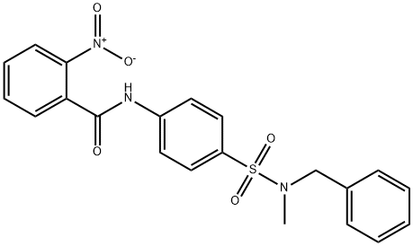 N-(4-{[benzyl(methyl)amino]sulfonyl}phenyl)-2-nitrobenzamide 구조식 이미지