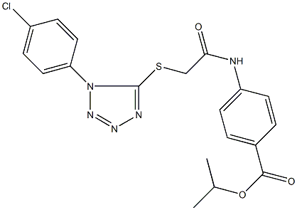 isopropyl 4-[({[1-(4-chlorophenyl)-1H-tetraazol-5-yl]sulfanyl}acetyl)amino]benzoate Structure