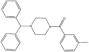 1-benzhydryl-4-(3-methylbenzoyl)piperazine Structure