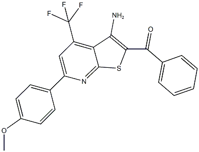 [3-amino-6-(4-methoxyphenyl)-4-(trifluoromethyl)thieno[2,3-b]pyridin-2-yl](phenyl)methanone 구조식 이미지